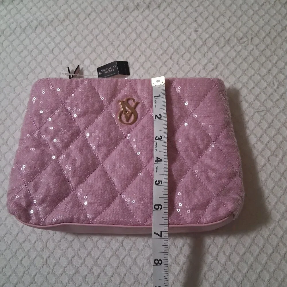 NWT Sequin Pink Makeup Small Clutch Bag Glam Sparkle Coqutte Princess Barbie